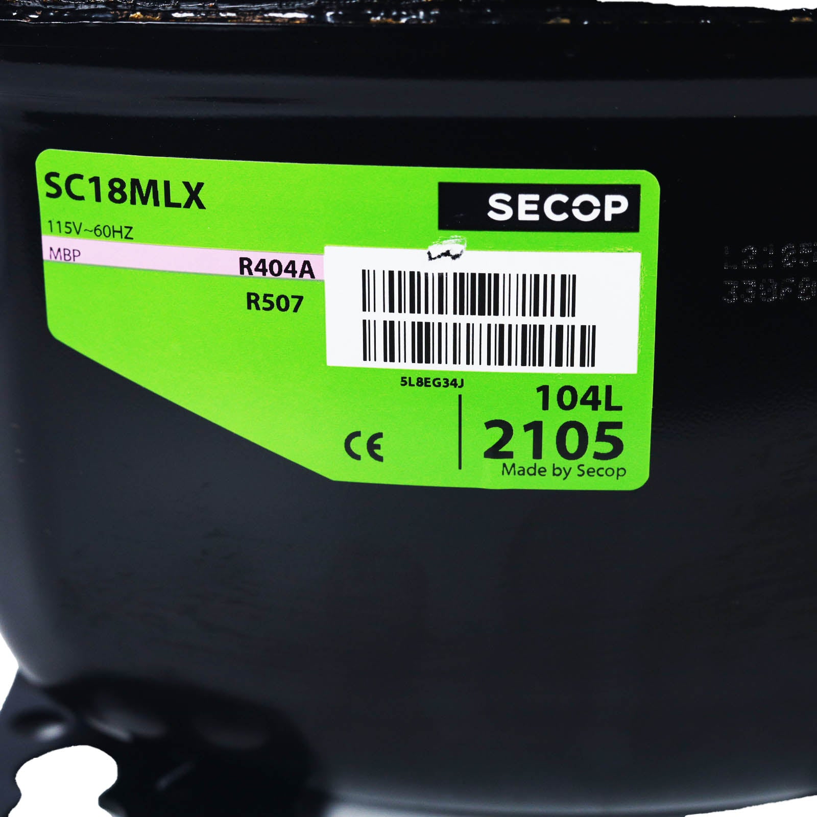 SC18MLX-1 - Secop 6296 BTU 1-Phase Reciprocating Compressor (3/4 HP, 115V)