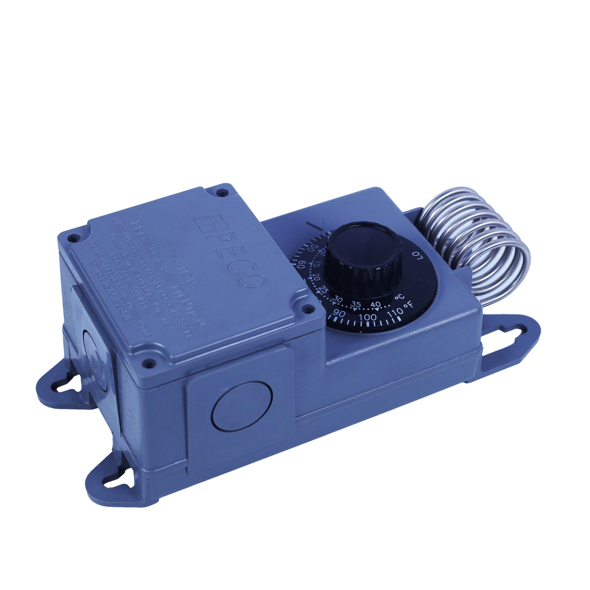 TF115-001 Line Volt Mechanical Thermostat w/ Stainless Steel Bulb (40°F - 110°F) Peco Controls