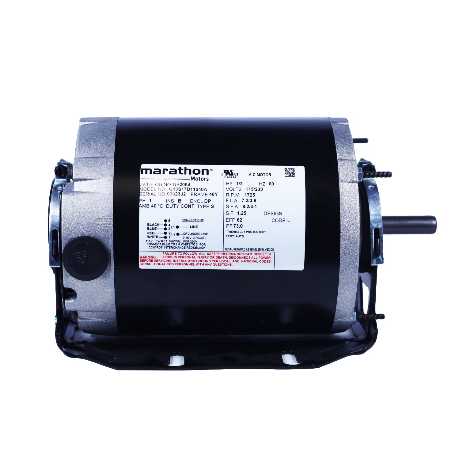 MARATHON-048S17D11040-1/2 HP MOTOR