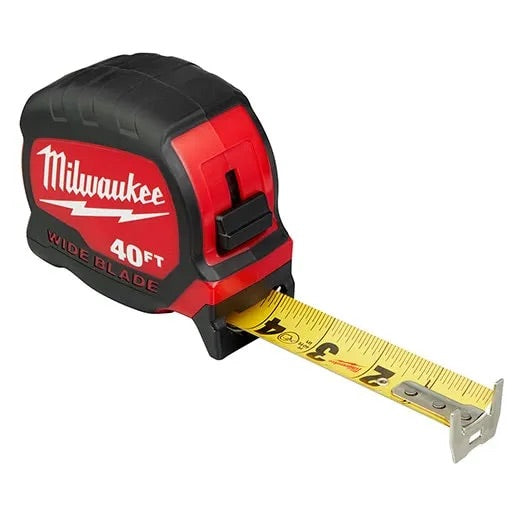 Milwaukee - 48-22-0240 Wide Blade Tape Measure with 17 ft. Reach 40 ft. x 1-5/16 in.