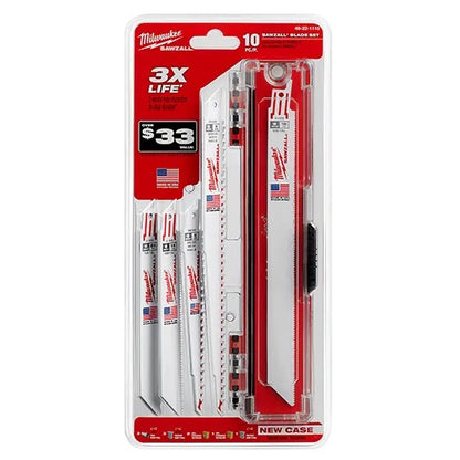 Milwaukee 49-22-1110 SAWZALL® Standard Metal and Wood Blade Set - 10PC