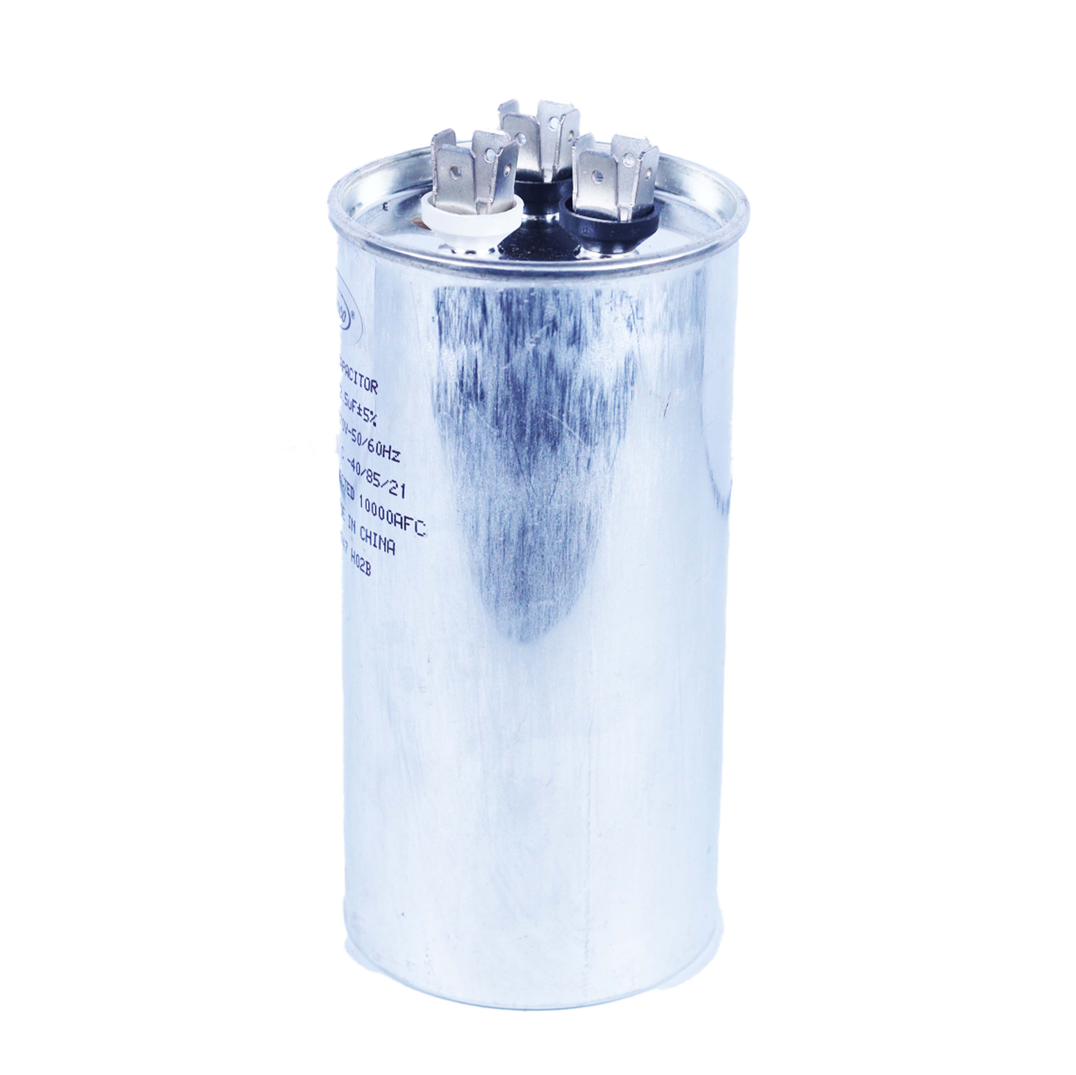 50 + 12.5 MFD  Round Dual Run Capacitor  440 Volts