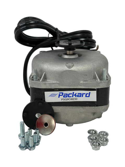 Packard - PSQ9CW230 Square Shaded Pole Unit Bearing Motor 9 Watts, 230 Volts, 1550 RPM, CWLE