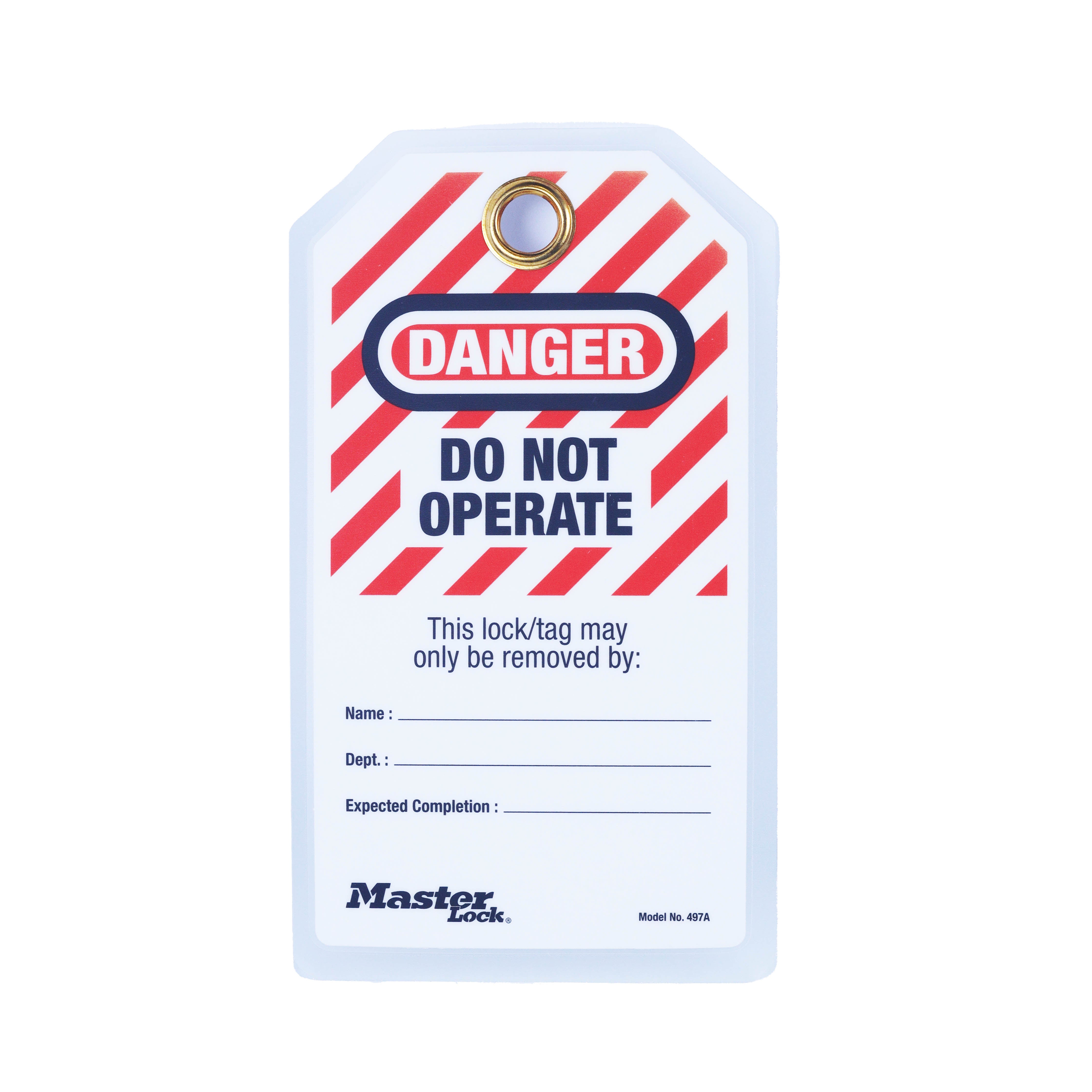 497A - Master Lock® Safety "Do Not Operate" Lockout Tagout Tags, English, 12/Bag, 497A