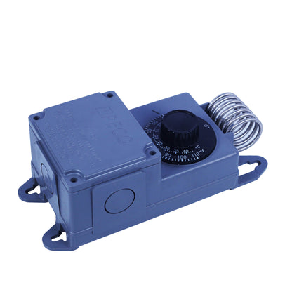 TF115-001    Line Volt Mechanical Thermostat w/ Stainless Steel Bulb (40°F - 110°F)  Peco Controls