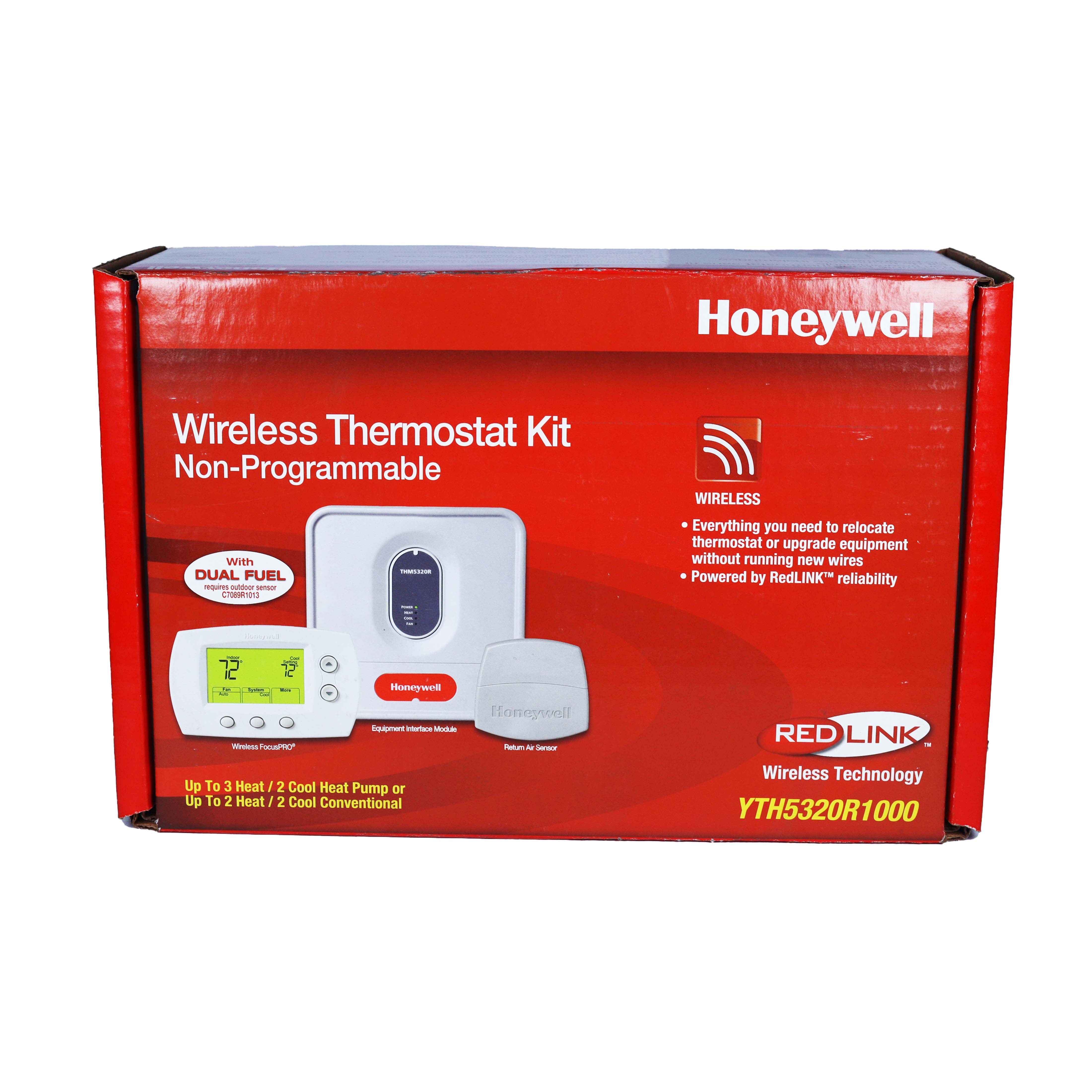 Honeywell - YTH5320R1000 Wireless Non-Programmable Thermostat Kit