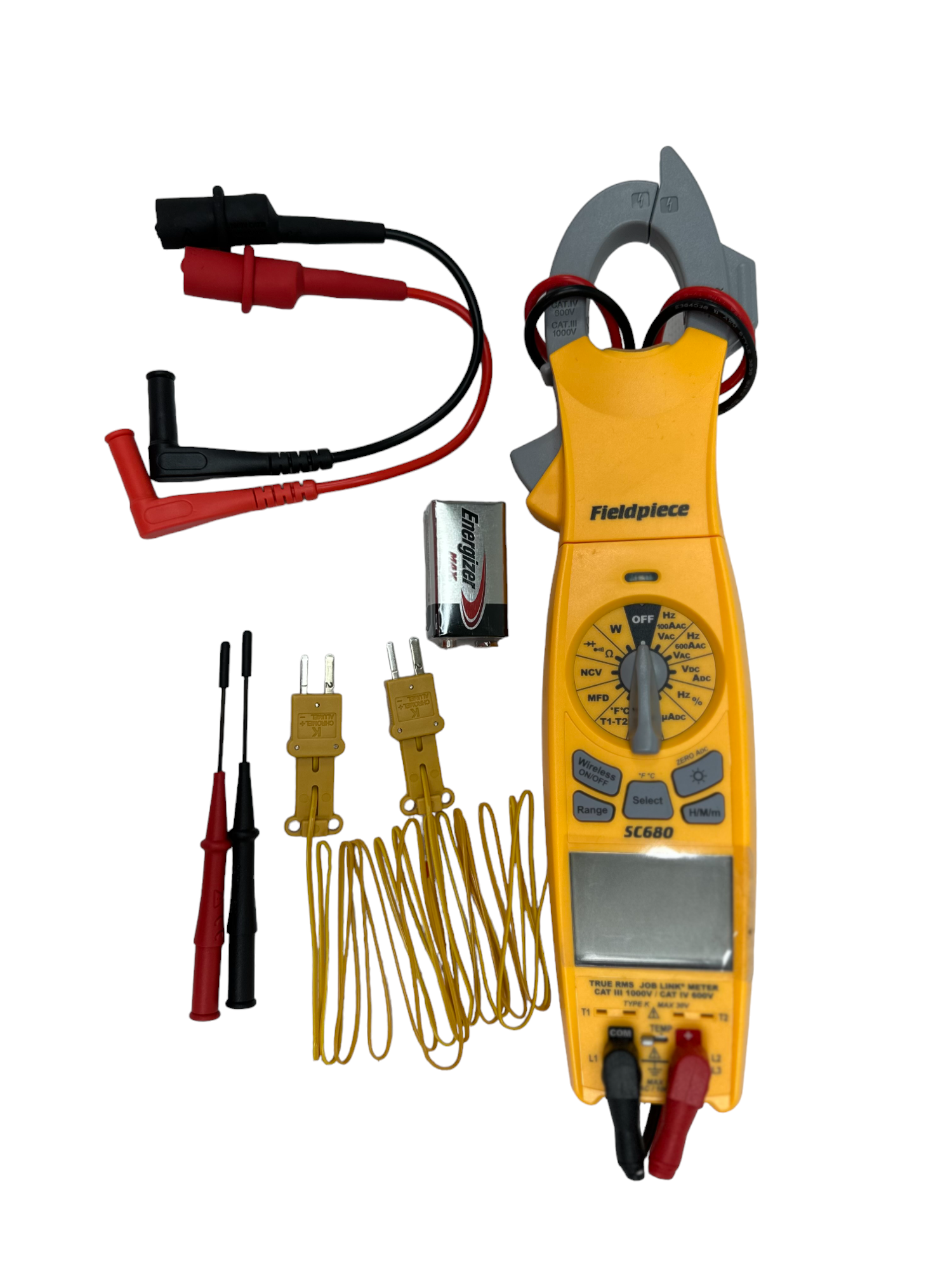 Fieldpiece - SC680 600 AC/DC Swivel Clamp Meter Dual Display l Power l LPF